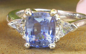 Ceylon Sapphire and White Sapphire Rings