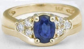Yellow Gold Sapphire Engagement Rings