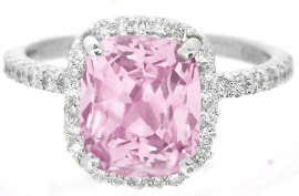 Pink Diamond Alternative Light Pink Sapphire Diamond Rings
