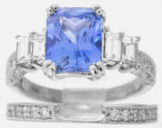 Round natural ceylon blue sapphire band ring in gold