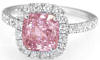 Light Pink Sapphire and Diamond Ring in 14k white gold