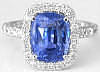 Large Cushion Cut Sapphire Rings in white gold
