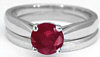 Ruby Solitaire Engagement Rings in White Gold