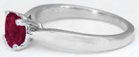 Round Ruby Solitaire Engagement Wedding Ring in 14k white gold