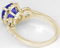 Diamond Halo Setting in Yellow Gold in 14k yellow gold