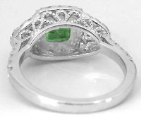 Gemstone Ring with Filigree Basket