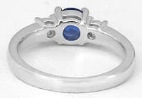 Past Present Future Engagement Ring with Sapphires in 14k white gold