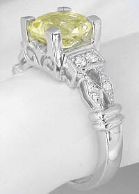 White Gold Yellow Sapphire Rings in 14k white gold