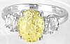Natural Yellow Sapphire Engagement Rings in 14k