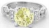 Round Yellow Sapphire Engagement Rings