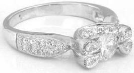 Diamond Engagement Ring with 40 point center diamond in 18k white gold