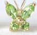 Peridot Butterfly Necklace in 14k Yellow Gold 