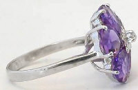 Amethyst Flower Rings