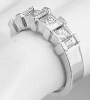 1.15 carat Princess and Baguette Diamond Ring 