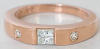0.44 ctw Princess and Round Cut Diamond Ring in 14k Rose gold