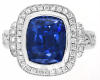 4.85 carat Color Change Sapphire and Diamond Ring in 14k white gold
