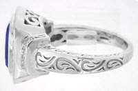 Amazing 4.85 ctw Color Change Sapphire Diamond Ring in 14k white gold 