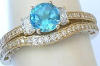 vintage blue topaz engagement rings