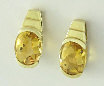 Oval Citrine  Earrings in 14k yellow gold