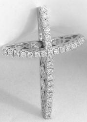 Unique Diamond Cross Pendants in 14k white gold