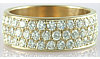 3-row Pave Eternity Bands in Choice of Gold or Platinum 