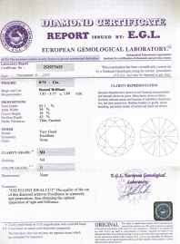 EGL Diamond Certificate