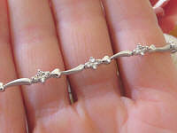 Woman's Petite 6 3/4 inch 1/2 carat Real Diamond Bracelet in solid 18k white gold for everyday wear