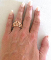 Antique Style Diamond Semi Mount and Matching Band