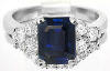 Emerald Cut Sapphire Engagement Rings