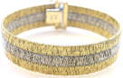 Italian Wire Bracelet in 14k white & yellow gold