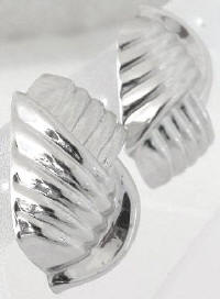 Fancy Bold Knotted Earrings in 14k white gold