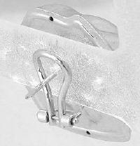 Back View of Bold Knotted Earrings in 14k white gold