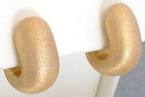 Satin Finished Hoop Earrings in 14k yellow gold