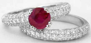 Pave round band ring in gold