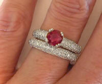 Pave round band ring in gold