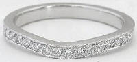 Wedding Ring with Diamonds in 14k white gold