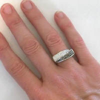 Black and White Diamond Ring from MyJewelrySource in 14k white gold