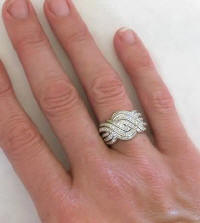 Platinum Pave Diamond Swirl Ring
