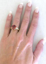 Pink Tourmaline Diamond Basket Engagement Ring in 14k