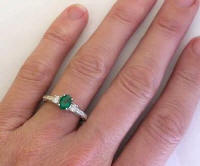 Vintage Emerald Engagement Rings