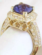 Iolite Rings in 14k in 14k yellow gold