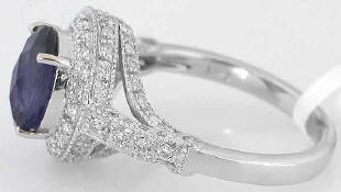 diamond halo rings iolite engagement