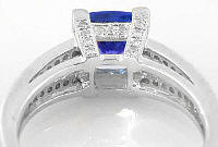 AAA Grade Tanzanite and Diamond Ring in 14k
