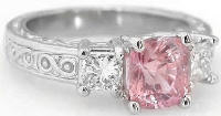 Princess cut ring in gold