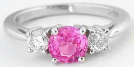 Pink Sapphire Diamond Rings