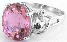 Oval Light Pink Tourmaline Rings