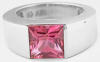 2.8 carat Pink Tourmaline Ring in 14k white gold