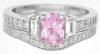 Radiant Cut Light Pink Sapphire Engagement Rings