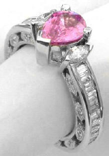 2.70 ctw Pink Sapphire and Diamond Eternity Ring