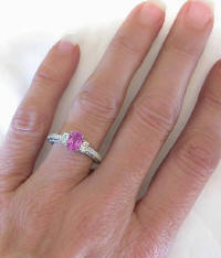 Vintage Inspired Pink Sapphire Engagement Rings